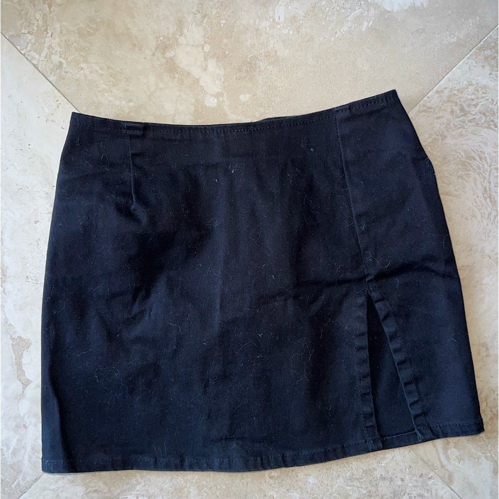 Black jean skirt